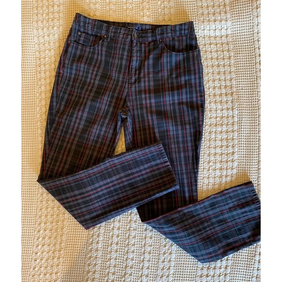 Charter Club Jean Shop Lexington Straight Plus Size 14 Plaid Womens Pants - Picture 4 of 10